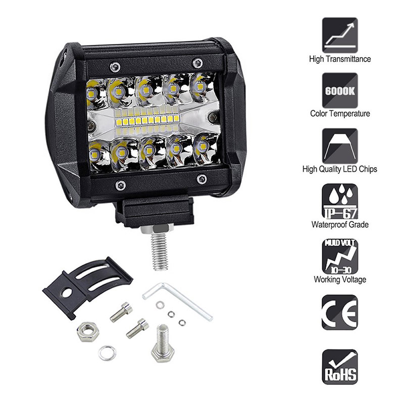 汽车led工作灯 超薄单排长条灯 越野车顶摩托灯 工程车照明-阿里巴巴