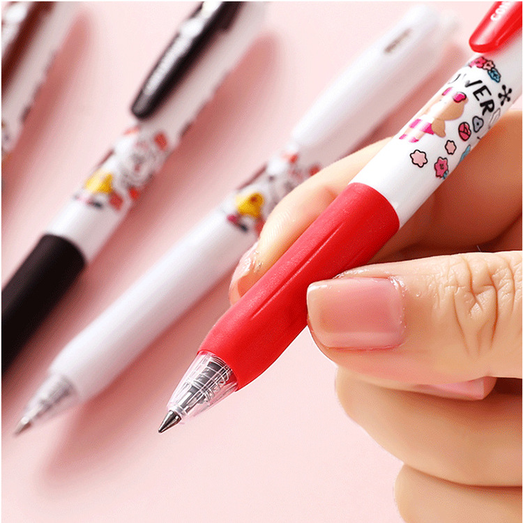 一诺尚品:乐派lp-6022卡通可爱超萌布卡通朗熊按动中性笔签字笔