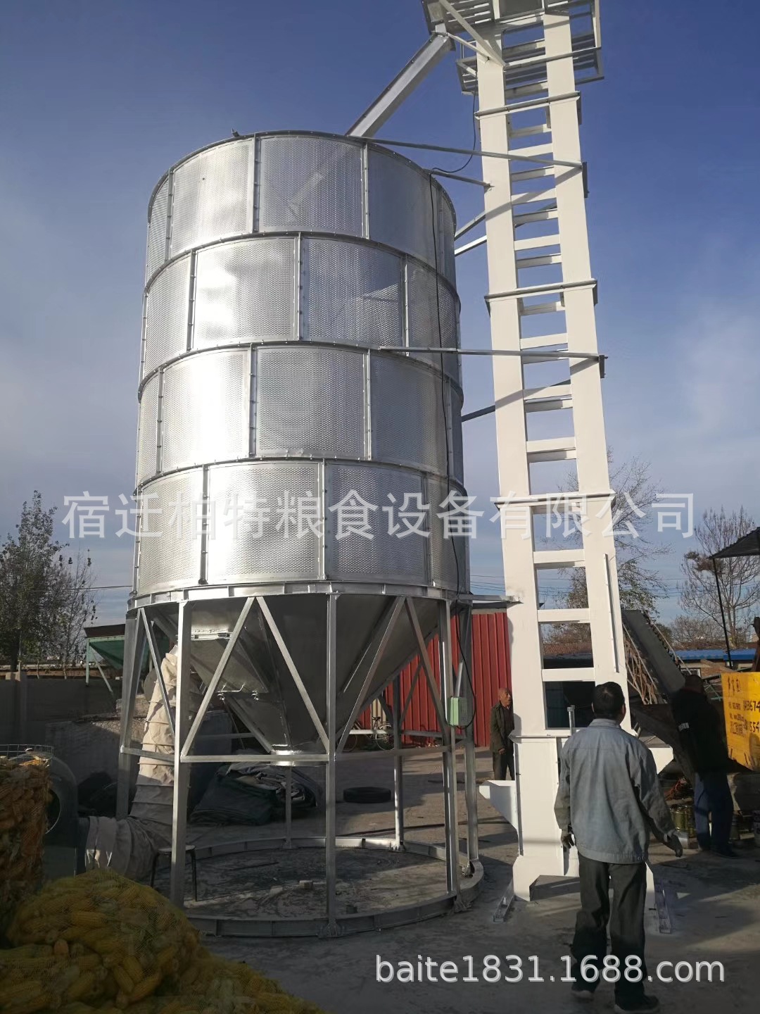 玉米风干仓粮食钢板仓烘干网板小麦稻谷储存烘干网板干燥仓