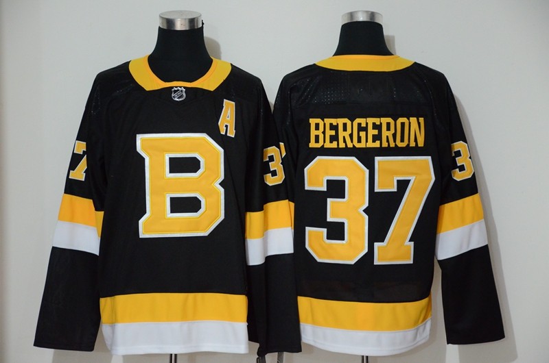 新款nhl棕熊队球衣 boston bruins #37 patrice bergeron jersey