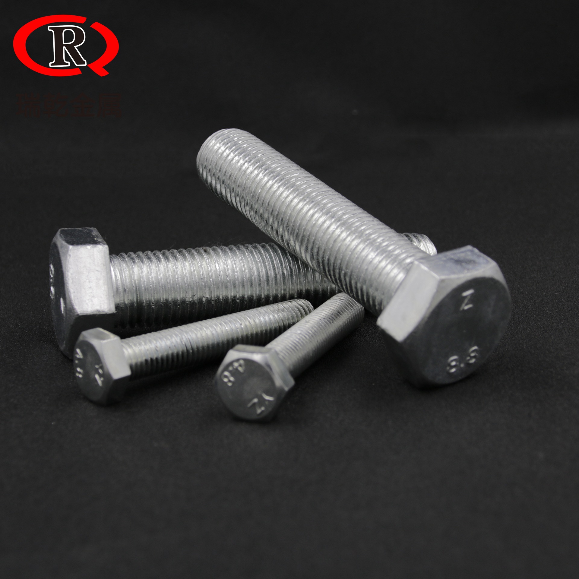 8级六角螺丝 紧固件机械连接镀白锌六角螺栓