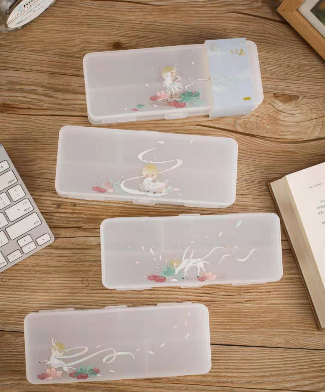 可定制双层双开铅文具盒创意学生文具盒儿童文具盒定制塑料笔盒