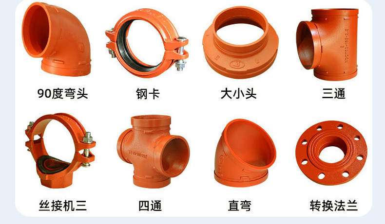 丝接机械三通 球磨铸铁 消防沟槽管件 螺纹式机械三通 114*46