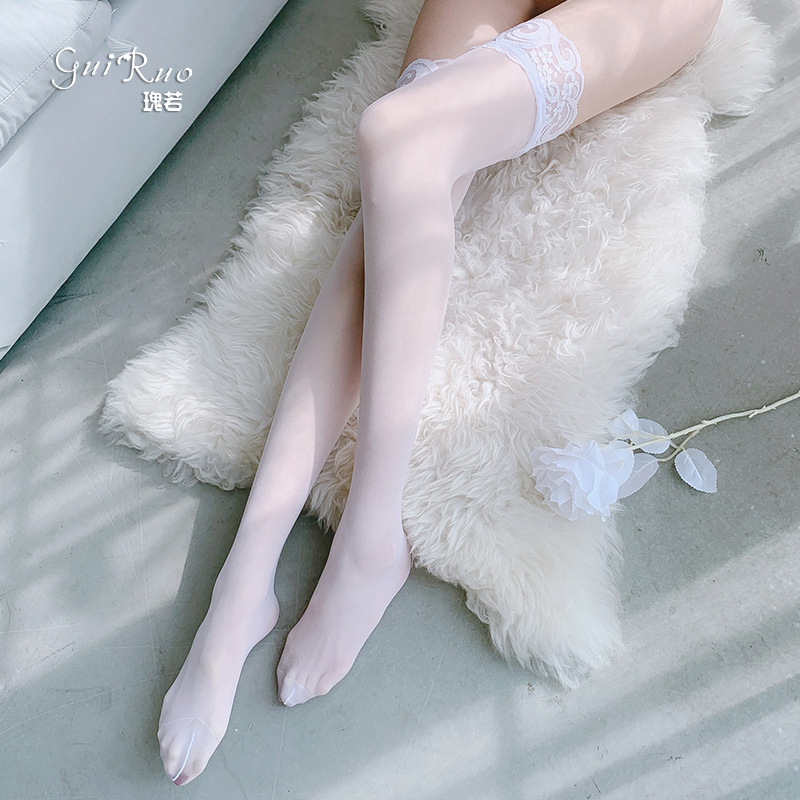 Ruoruo Sexy Women's Underwear Wide Lace Seductive Stockings Cute Sexy Leg-Shaping Long Tube Thigh High Socks W5#