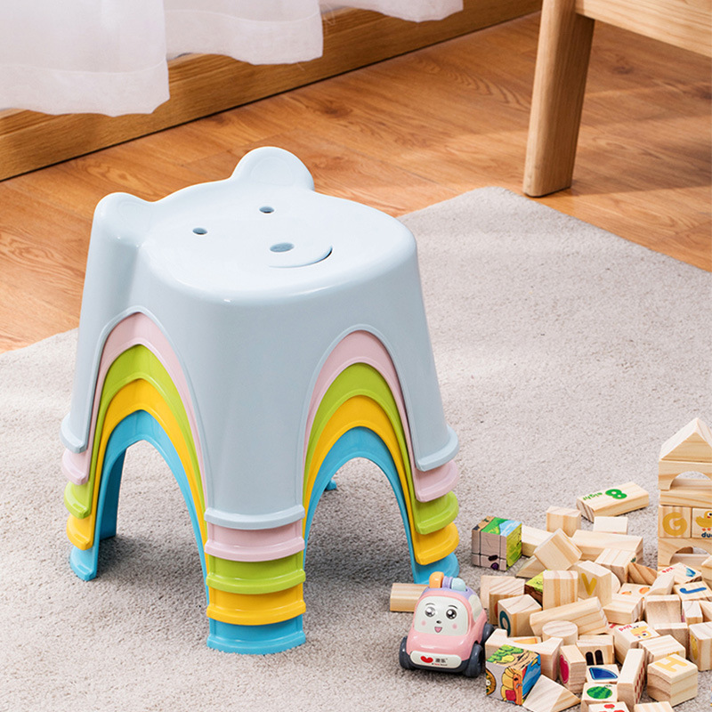 Children's Stool Small Low Stool Low Stool Kindergarten Plastic Stool Coffee Table Stool Creative Animal Stool Chair 0337