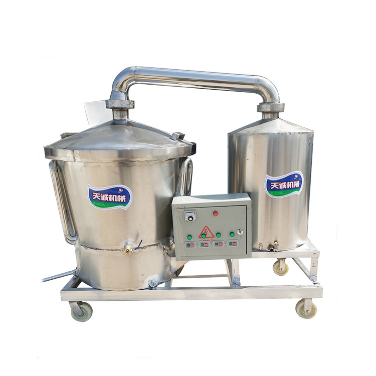 天诚200型小型酿酒设备 农村传统古法固态蒸酒机