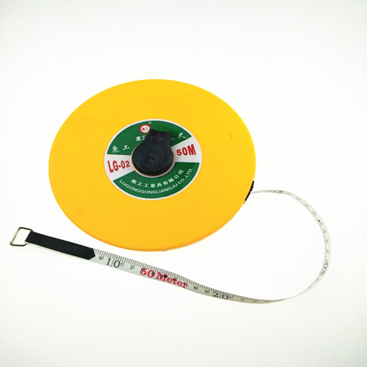 黄色外壳20米30米50米双面尺带玻璃纤维尺带皮尺圆盘尺-阿里巴巴