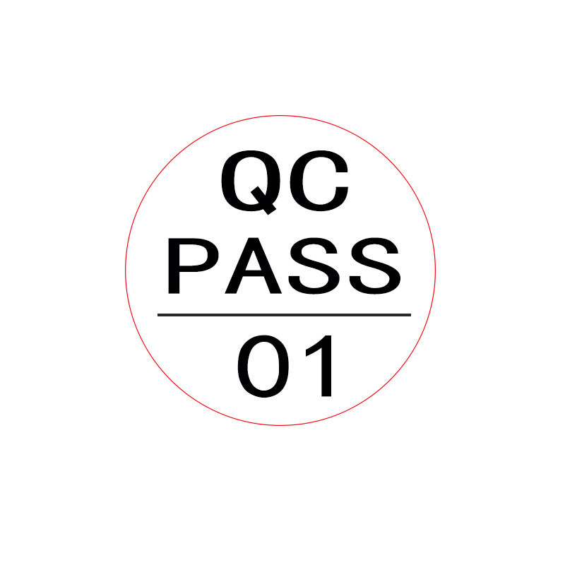 现货qc标签贴纸不干胶passed标签10x10mm绿色白色椭圆形pass标签