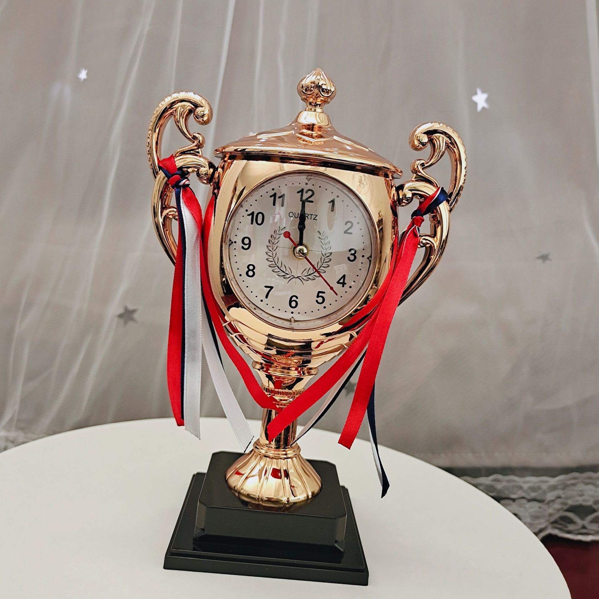 奖杯闹钟冠军亚军季军123面奖品礼品儿童床头叫醒创意家居