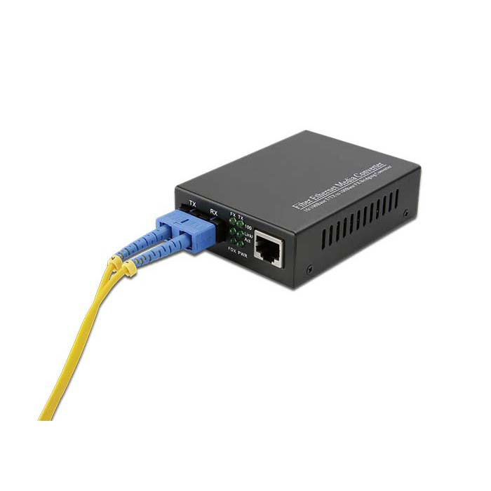 百兆单模双纤光纤收发器2km 20km sc接口 光口转电口收发器模块