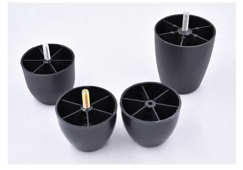 塑料圆形沙发脚家具塑料配件圆家具脚木纹塑料沙发脚定制柜脚配件