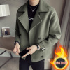 Fur overcoat have cash less than that is registered in the accounts spring and autumn winter thickening coat Korean Edition Trend Self cultivation Versatile Woollen cloth Windbreaker men's wear Fur overcoat have cash less than that is registered in the accounts spring and autumn winter thickening coat Korean Edition Trend Self cultivation Versatile Woollen cloth Windbreaker men's wear