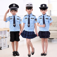 儿童警察服角色扮演军装男童小孩交警衣服制服演出服女夏警装警服