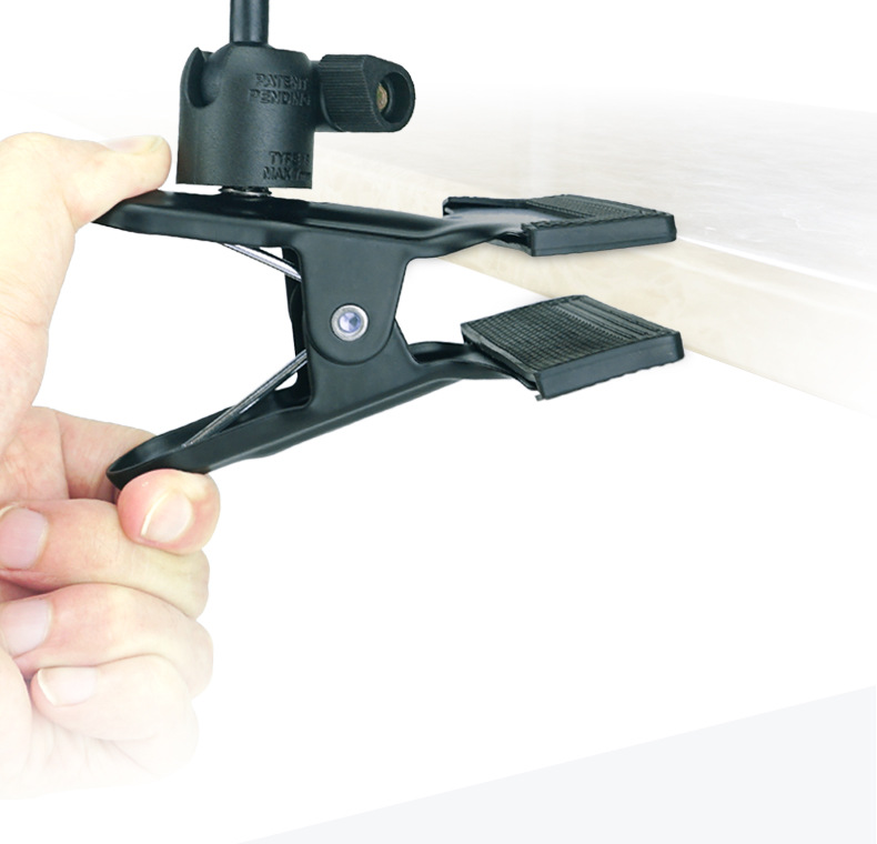 手机固定夹云台万向夹桌面夹懒人支架支撑架子床头架直播追剧夹子