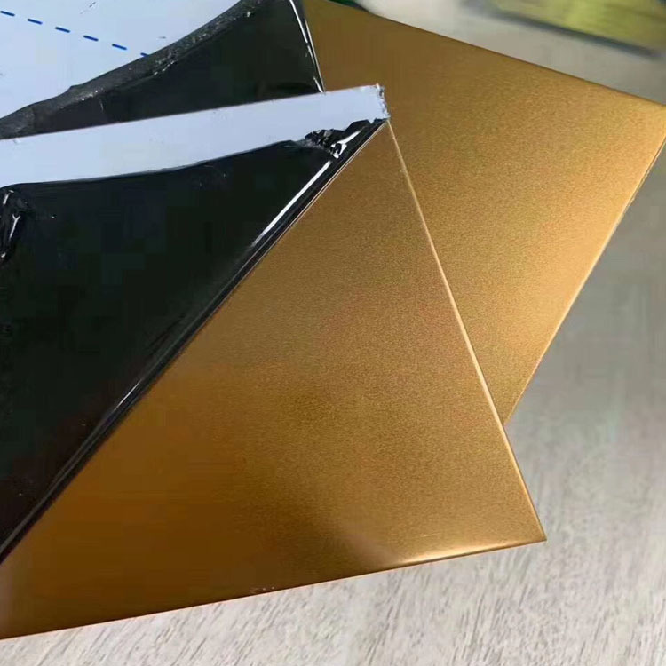 批发201拉丝玫瑰金亮光无指纹不锈钢板 镜面玫瑰金304不锈钢板