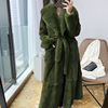 2020 new pattern Fur imitation coat Mid length version Europe station overcoat fashion temperament Easy Large Belly 2020 new pattern Fur imitation coat Mid length version Europe station overcoat fashion temperament Easy Large Belly