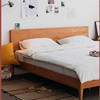 北欧全实木床现代简约1.5米1.8双人床白橡木樱桃木家具环保卧室床|ms 北欧全实木床现代简约1.5米1.8双人床白橡木樱桃木家具环保卧室床|ms