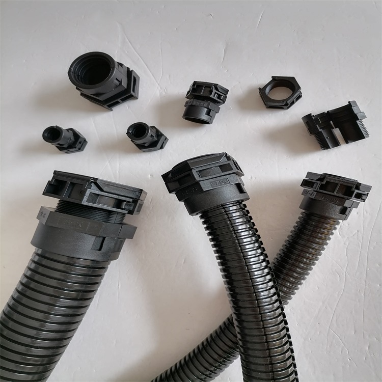 贵州供应双开口塑料波纹管接头 开口式波纹管配套锁头pg21