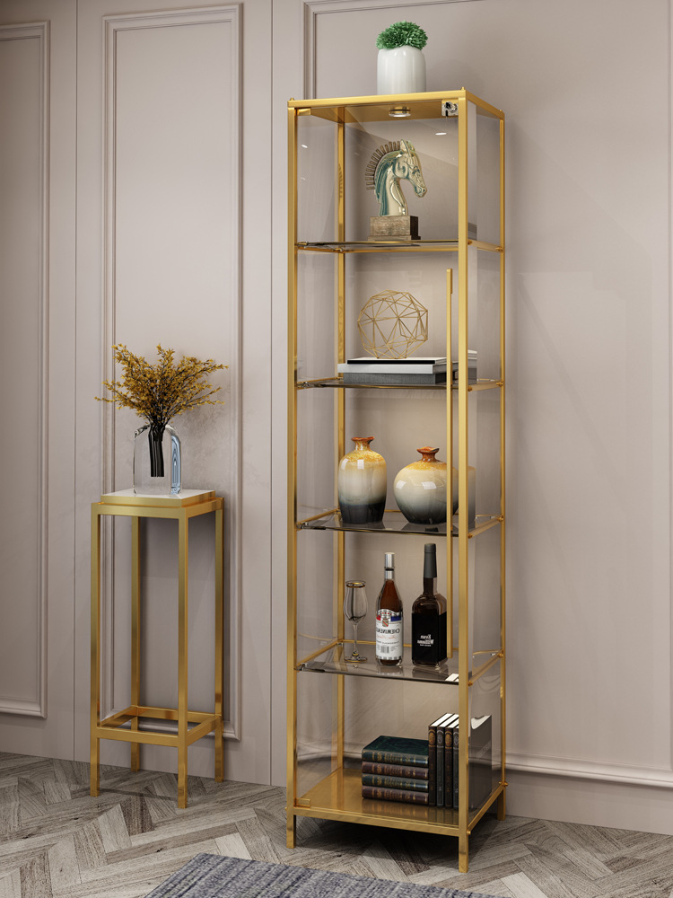 现代轻奢简约客厅酒柜玻璃酒柜饰品柜高端工艺品展示柜办公储物柜