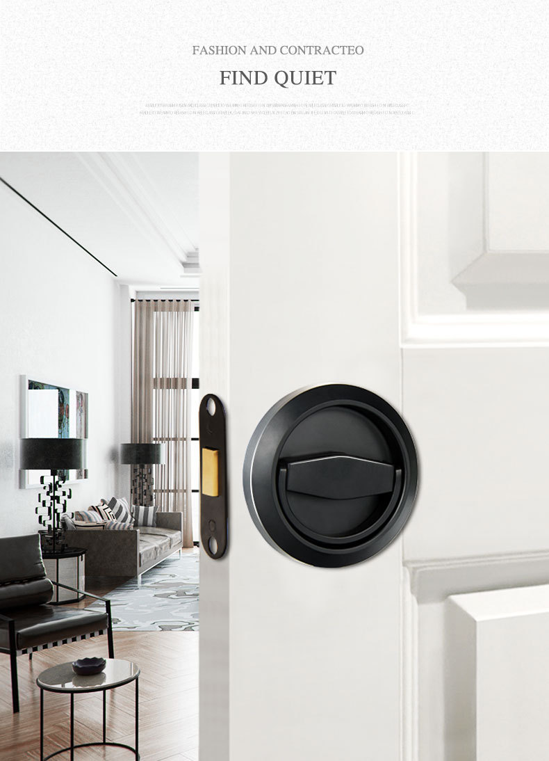 隐形门锁双面暗装隐藏背景墙暗门卫生间单面锁室内暗藏式嵌入拉手