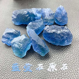 外贸天然水晶蓝萤石香薰原石 摆件批发diy扩香石原料冥想厂家直销