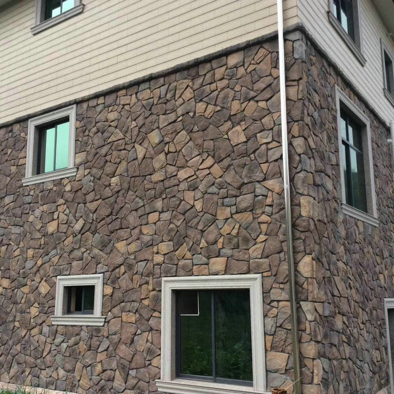 古堡石现货冰裂纹人造外墙砖美丽乡村复古人造文化石外墙毛石贴面