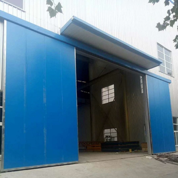 压型彩钢复合板推拉门工业厂房车间吊轨门上承重下导向推拉平移门