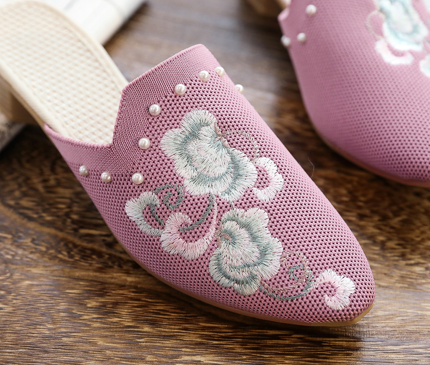 【 如意飞织】网面透气凉鞋 2020年夏季新款拖鞋女外穿 包头拖鞋