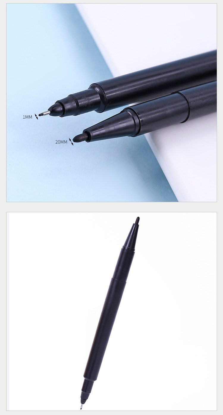 现货批发 油性双头勾线笔极细双头记号笔 水彩笔儿童diy美术套装