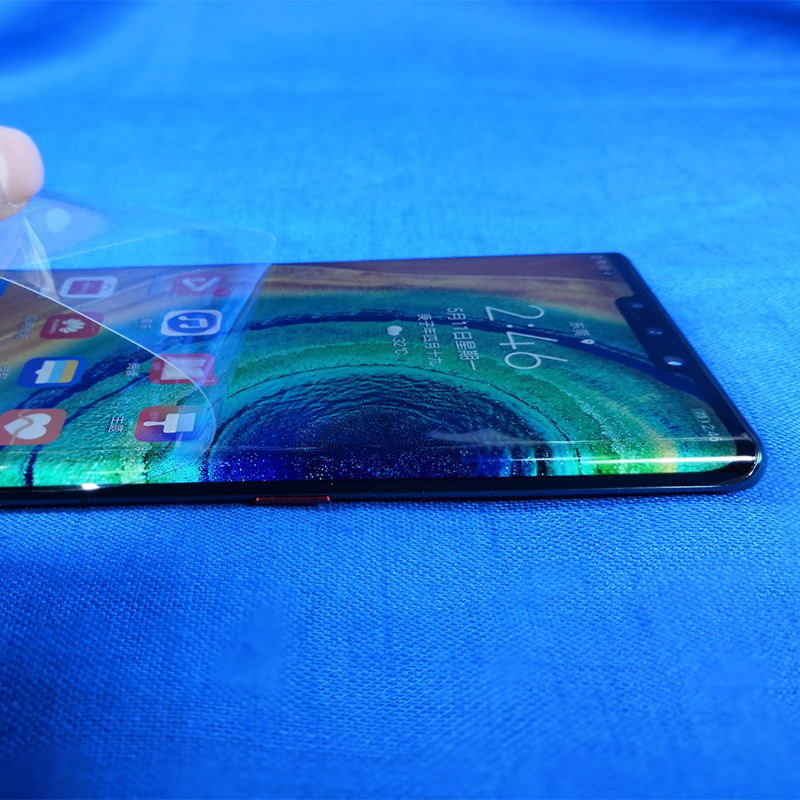适用于oppo水滴膜reno3 pro护眼防蓝光水凝findx爽滑tpu钢化膜