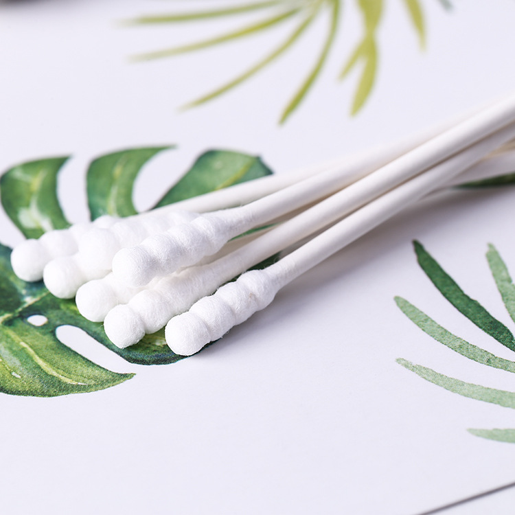 爱戴轻工 棉签工厂 200支袋装纸棒棉签 双头圆尖棉签 化妆棉签