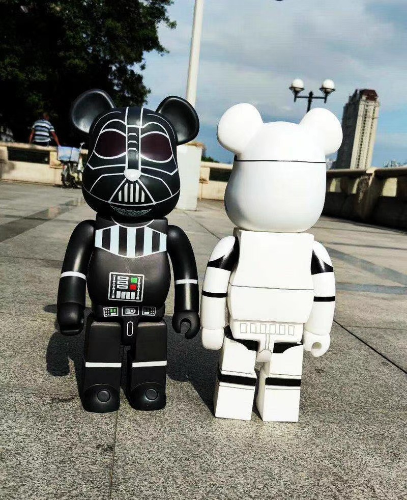 bearbrick53cm大号积木熊暴力熊公仔白模黑白红熊星球大战白兵