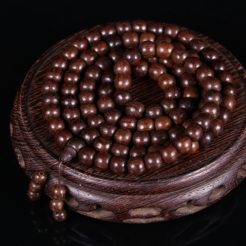 越南金丝沉香木 佛珠手串奇楠木 念珠男女款 手串手链饰品 mx007