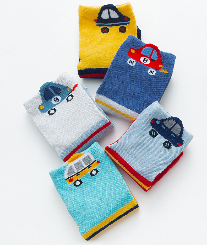20秋冬新品 儿童袜子立体汽车可爱宝宝袜子男女中小童中筒袜 批发