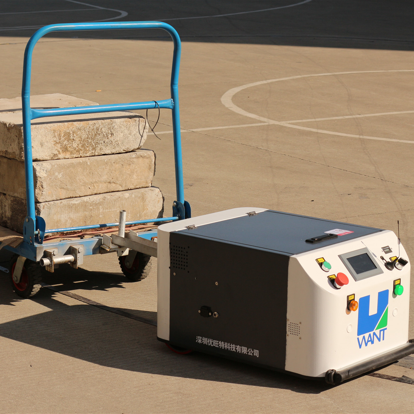 智能agv小车,尾部牵引agv,无人搬运车agv,优旺特机器人