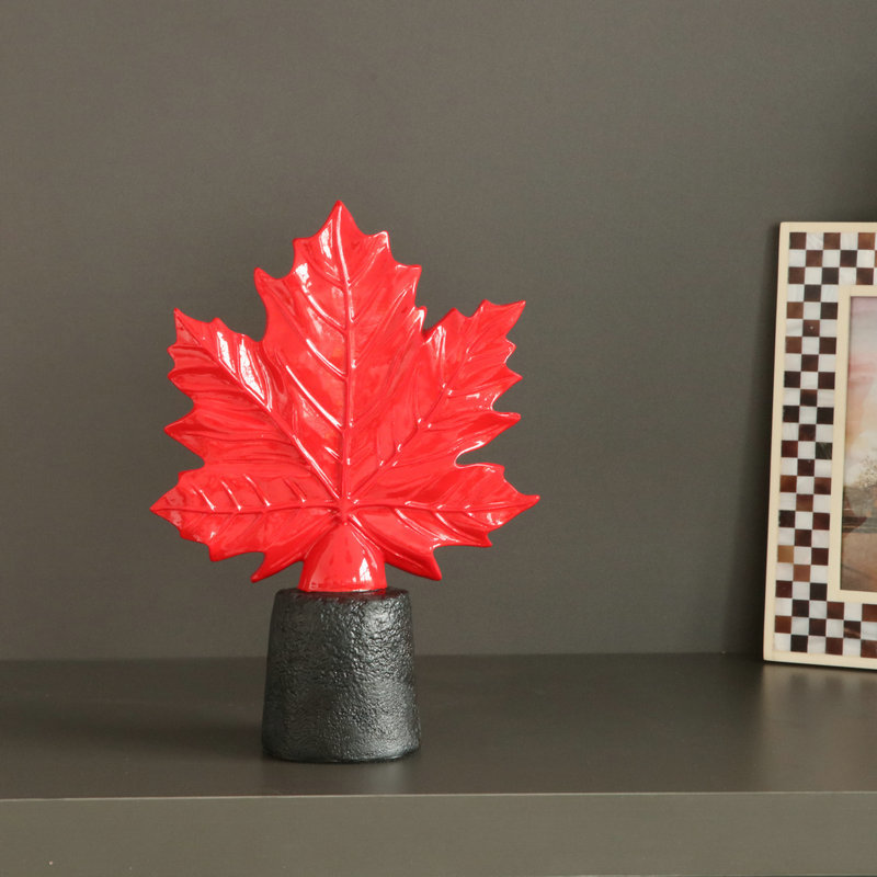 合成树脂工艺品 枫叶摆件 北欧软装饰品仿枫叶家居摆设