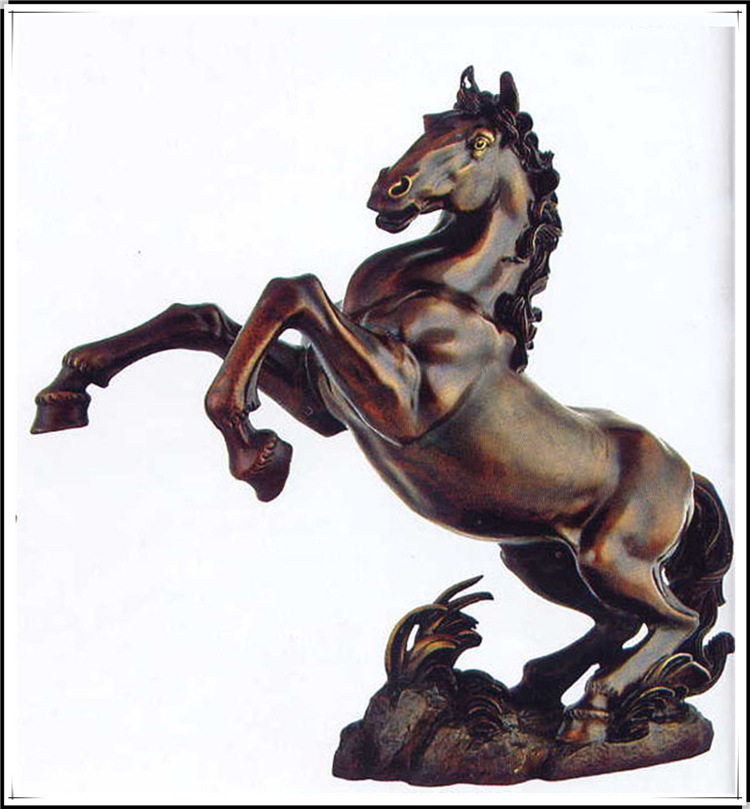 园林青铜马塑像 铸铜白马 大理铜马雕塑 铸铜仿铜奔马雕塑 彩绘马