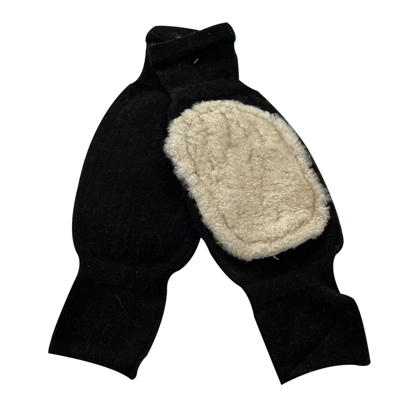 秋冬季羊皮毛一体护膝女士保暖防寒护膝加厚羊皮毛护膝保护腿关节