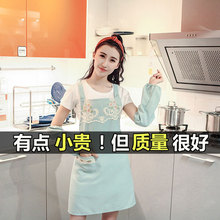 围裙可爱日系韩版家用厨房定制logo印字餐厅饭店咖啡店围腰