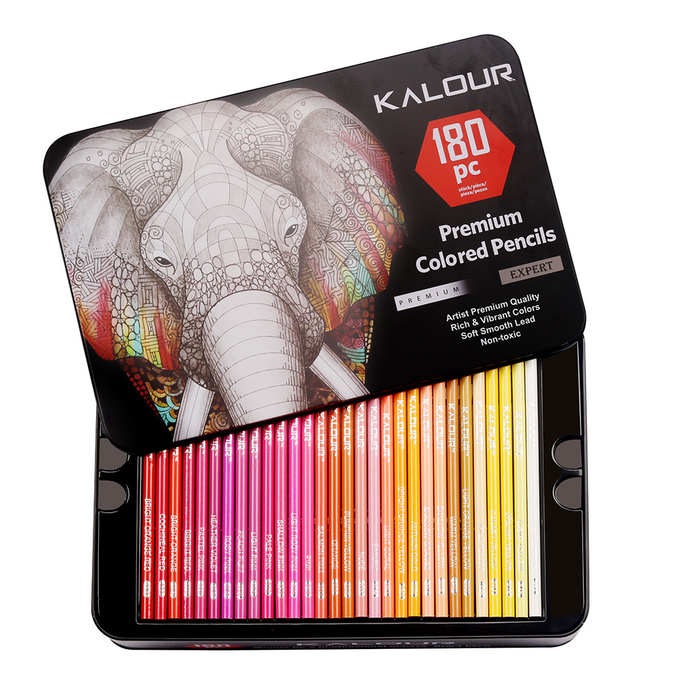 180 Color Pencil Painting Kit Metal Color Lead Art Supplies 180 Color Lead Set