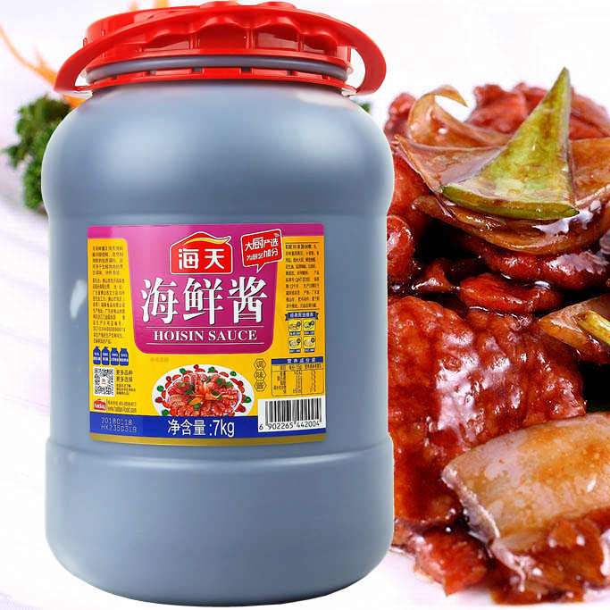 海天海鲜酱7kg大桶装商用即食海鲜味火锅蘸料辣炒红烧酱