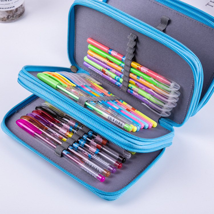 批发帆布大容量多层笔袋彩铅素描文具盒彩色笔收纳盒定制创意logo