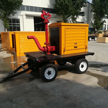 厂家供应移动式水泵机组拖车式河道排水农田排灌泵防汛水泵机组