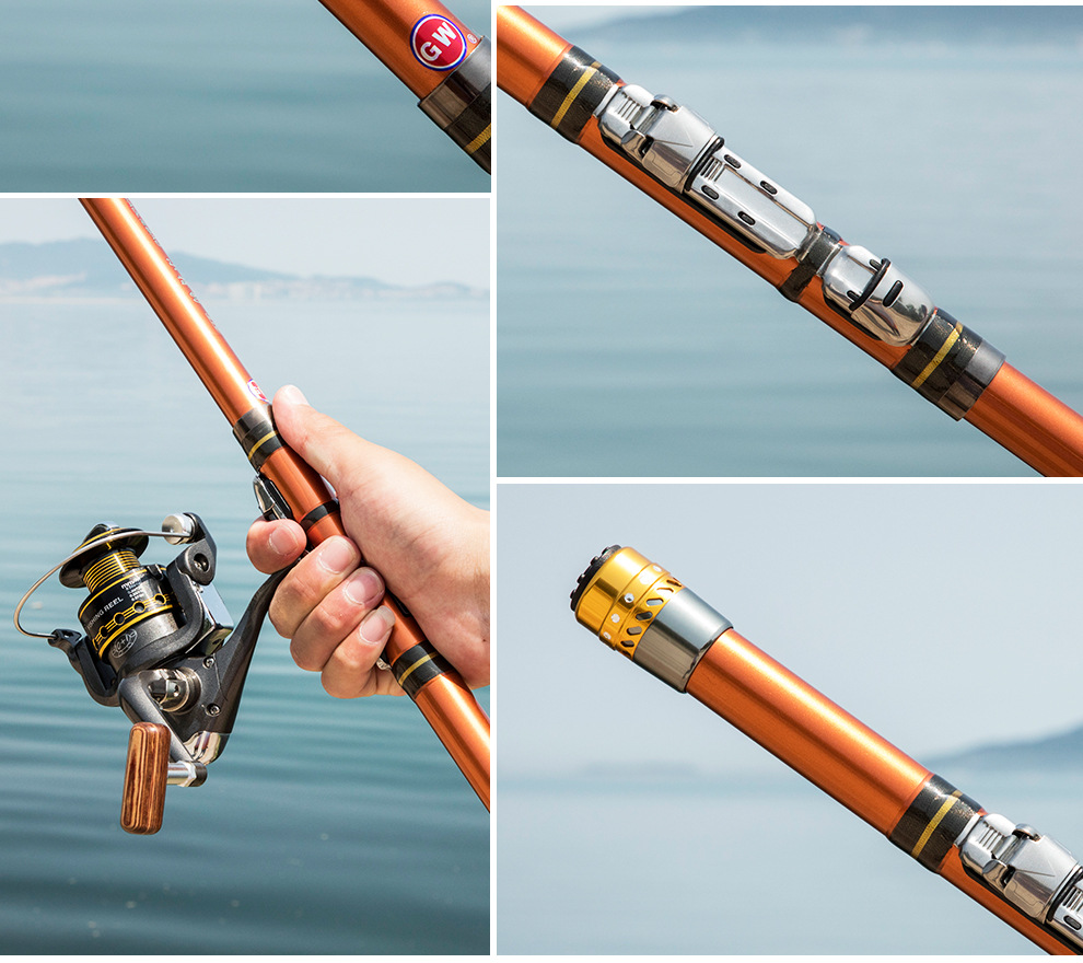 光威小猎豹迷你袖珍小矶竿超短小海竿套装钢笔竿钓鱼海杆抛竿批发