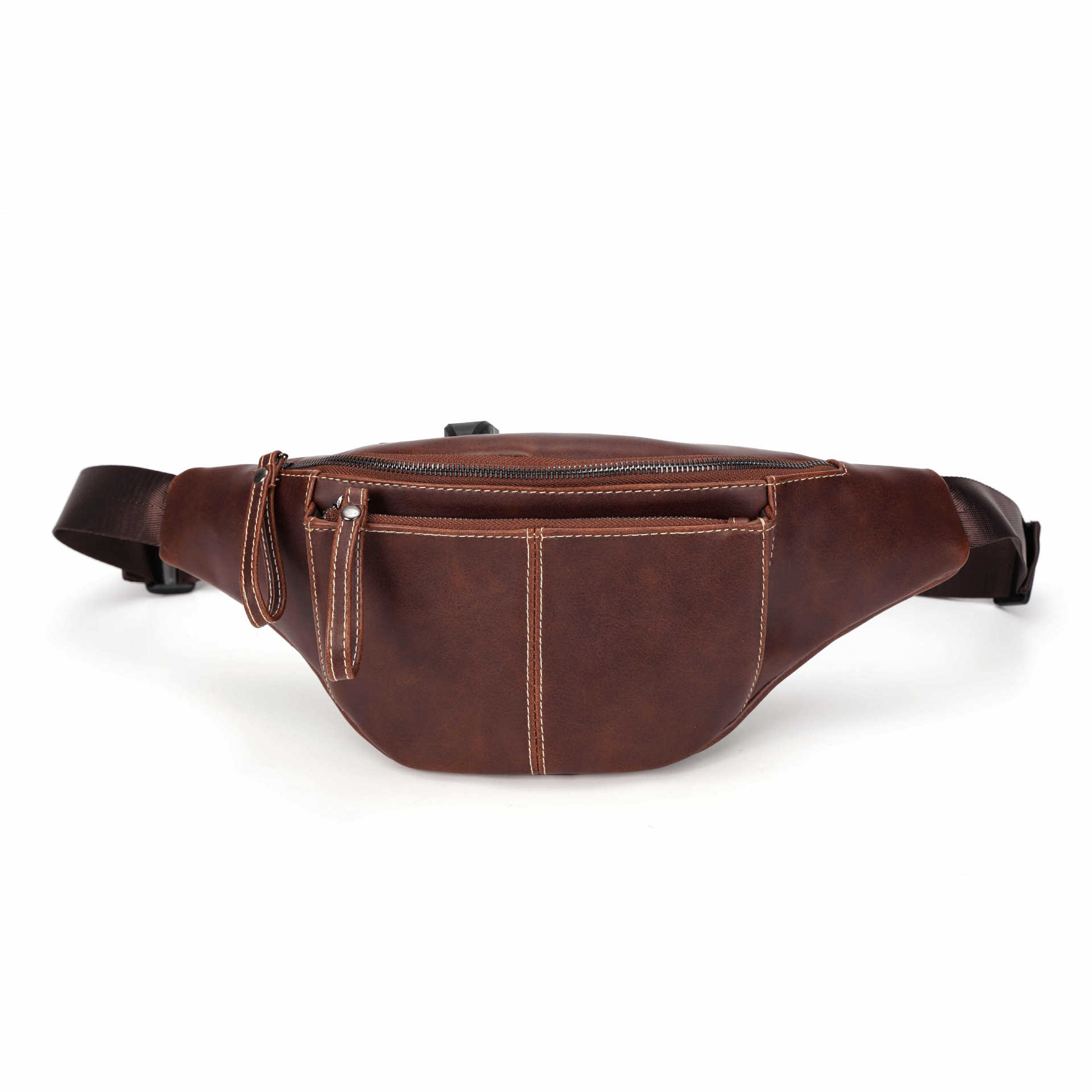 2020新款男包时尚小挎包复古皮质胸前包街头休闲小腰包手机单肩包