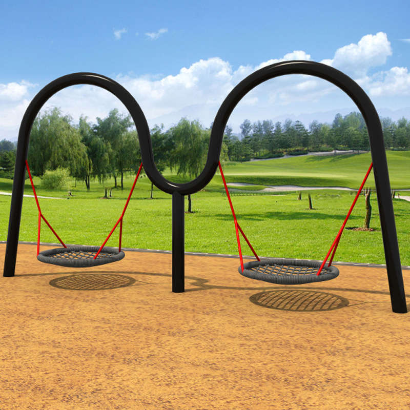 户外创意树杈实木秋千公园景区y造型珊瑚礁成人儿童秋千厂家直销