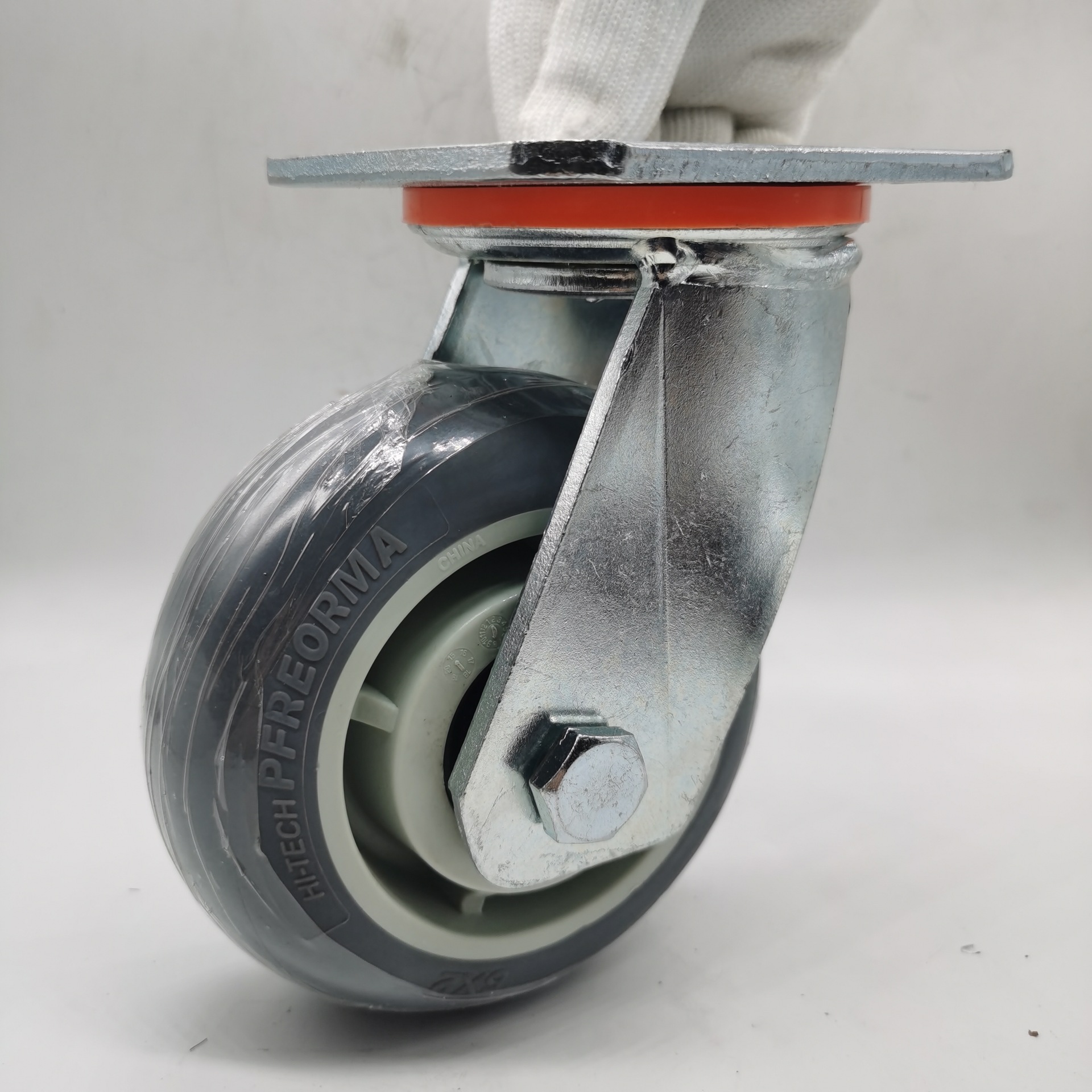 重型圆面tpr静音万向脚轮