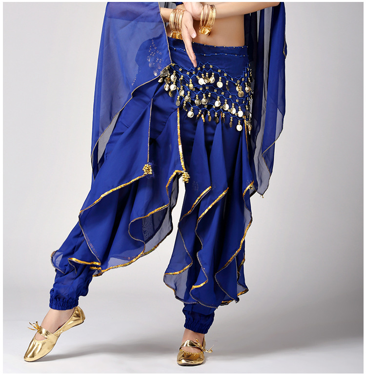 华宇印度舞舞蹈雪纺旋转裤舞台表演演出裤子肚皮舞长裤灯笼裤练习