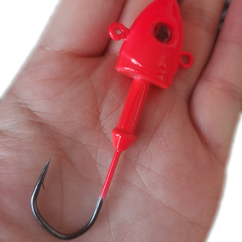 现货批发 鱼头铅头钩7-45克路亚鱼钩软虫软鱼钩海钓 户外垂钓用品