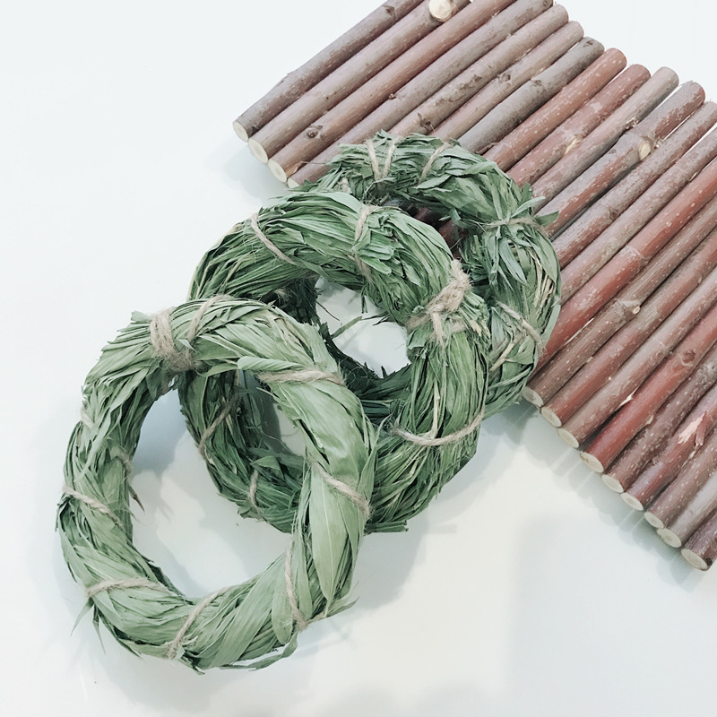 宠物编织草环手工编织草圈 兔子草玩具 仓鼠草玩具小宠磨牙草制品